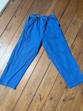 Gillian Stevens Elastic Waist Tapered Jeans Size 0 Medium Wash